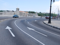 Summer 2008 (Cuba). The original road marking in Havana